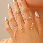 Zircon Leaves Finger Chain - Viexta