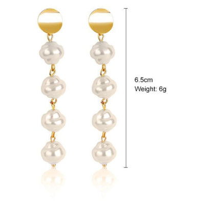 Korean Baroque Pearl Earrings