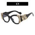 Personalized Heavy-metal-style Plain Glasses With Blue-light Protection - Viexta