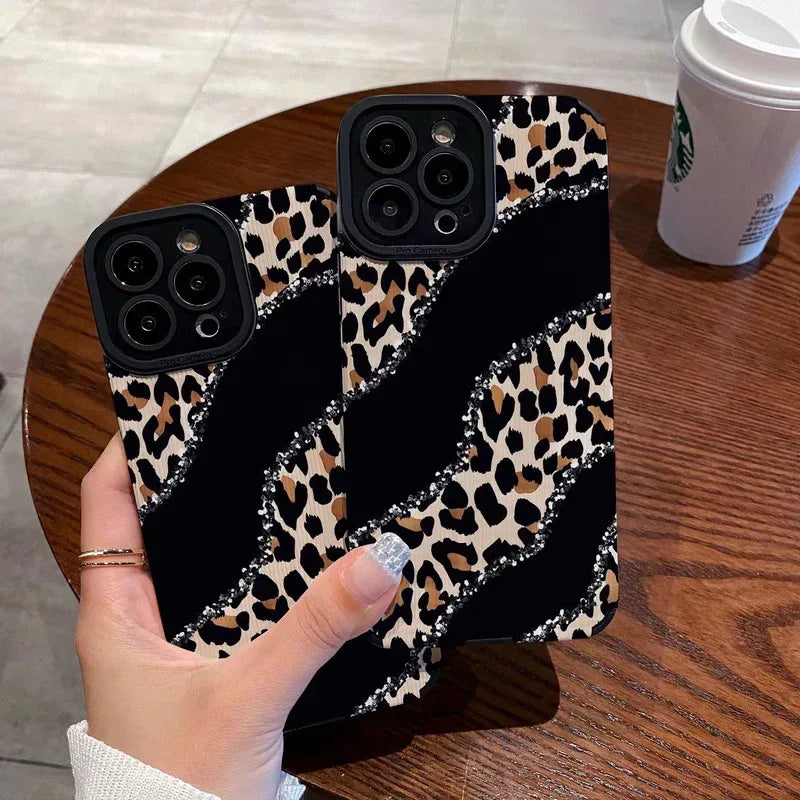 Niche Leopard Vertical iPhone Case - Viexta