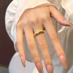 Square Diamond Brushed Ring - Viexta