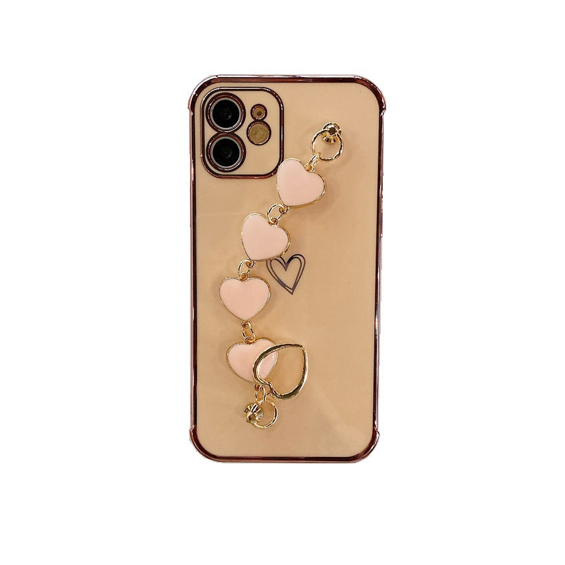 electroplated-heart-shaped-iphone-shell