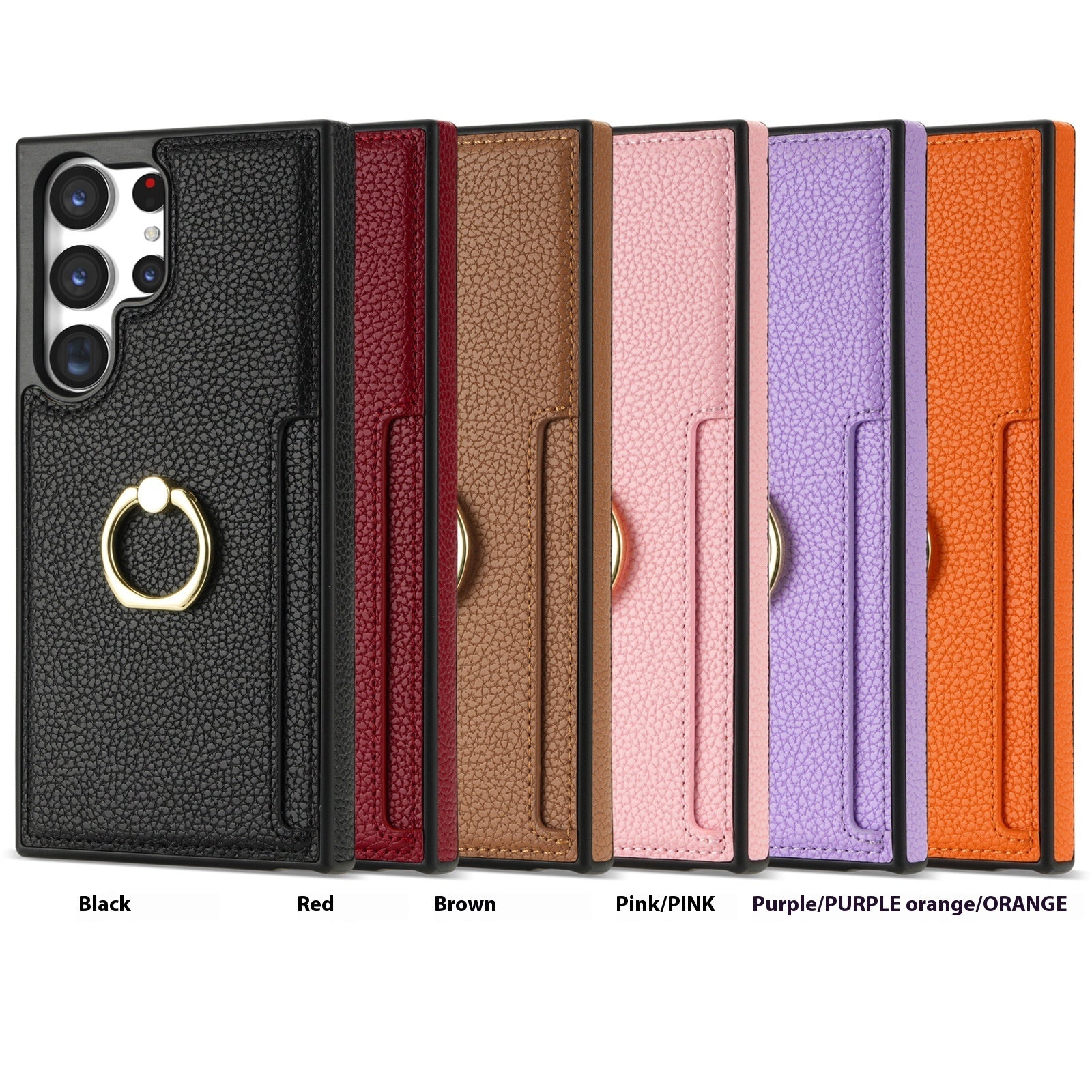 litchi-pattern-fastened-ring-samsung-case