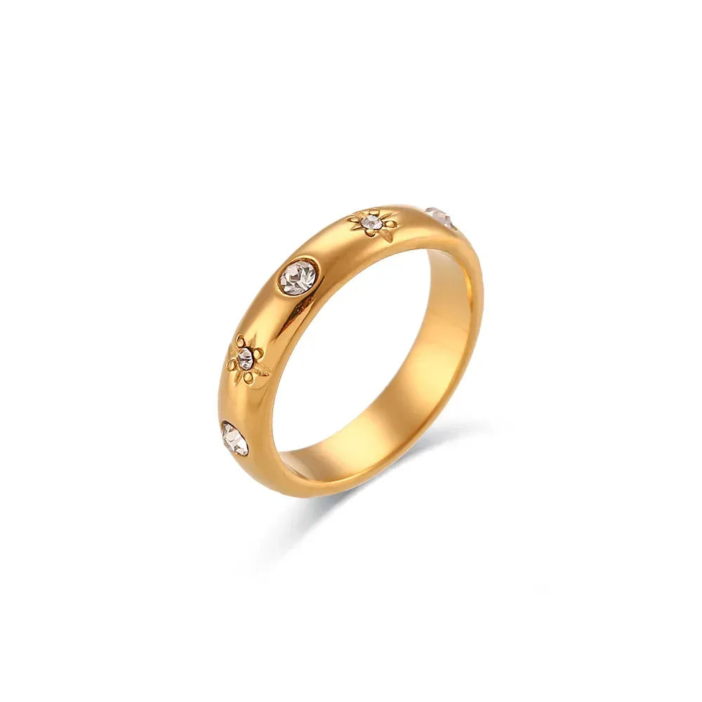 18k Luxury Temperament Flower Ring - Viexta