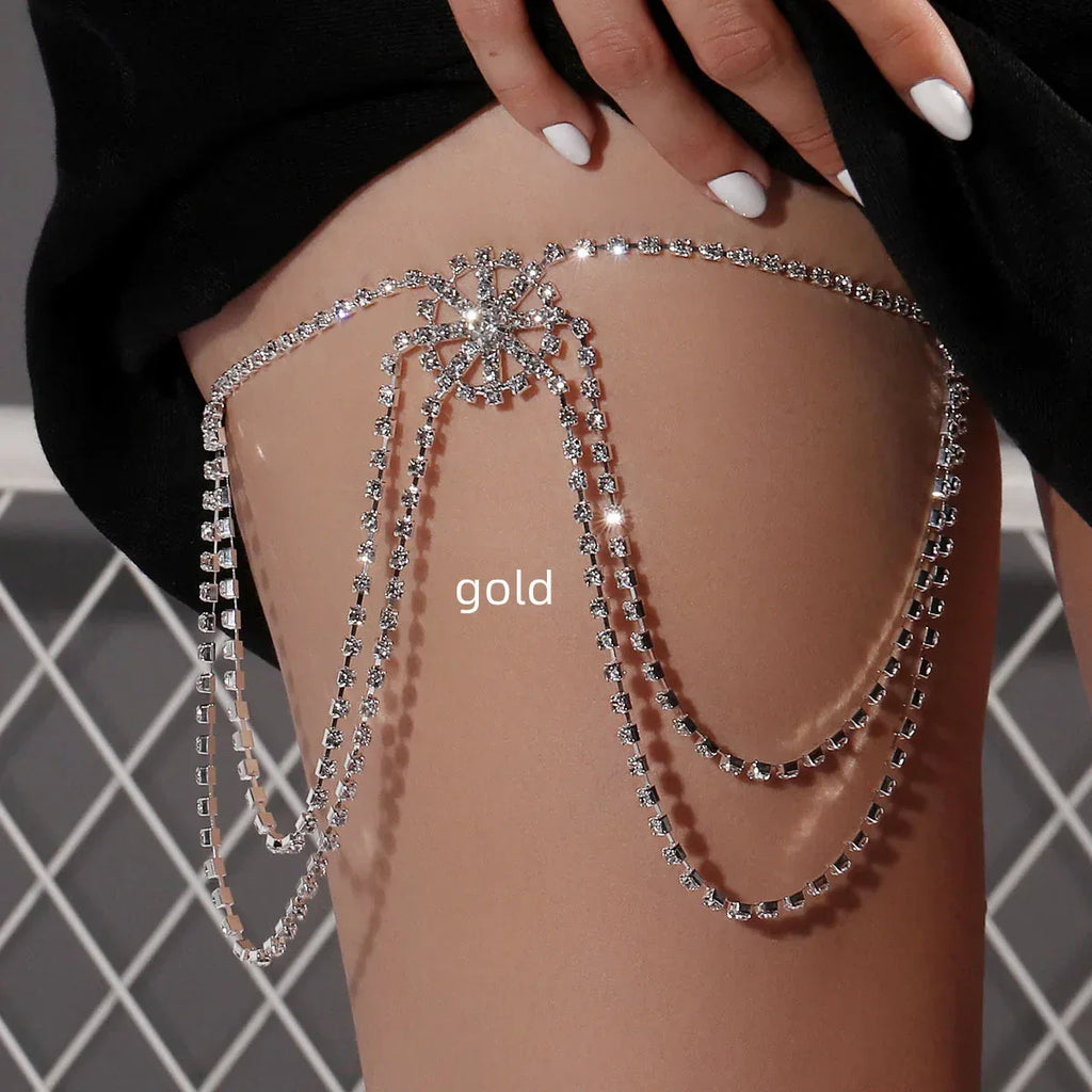 Shiny Snowflake Leg Chain - Viexta