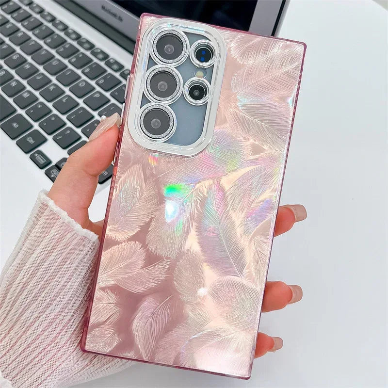Electroplated IMD Hard Samsung Case With Lens Protector - Viexta
