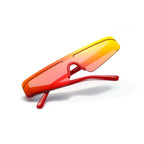 Rimless women's sunglasses with powder film - Viexta