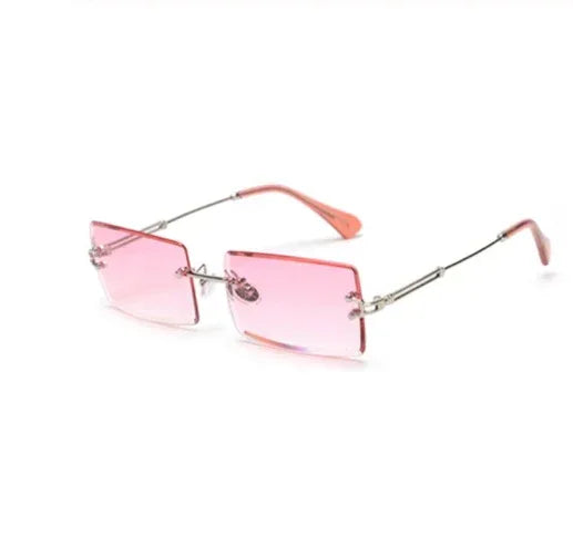 Rimless Rectangle Sunglasses - Viexta