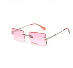Rimless Rectangle Sunglasses - Viexta