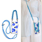 Blue Crossbody Portable Silicone iPhone Case