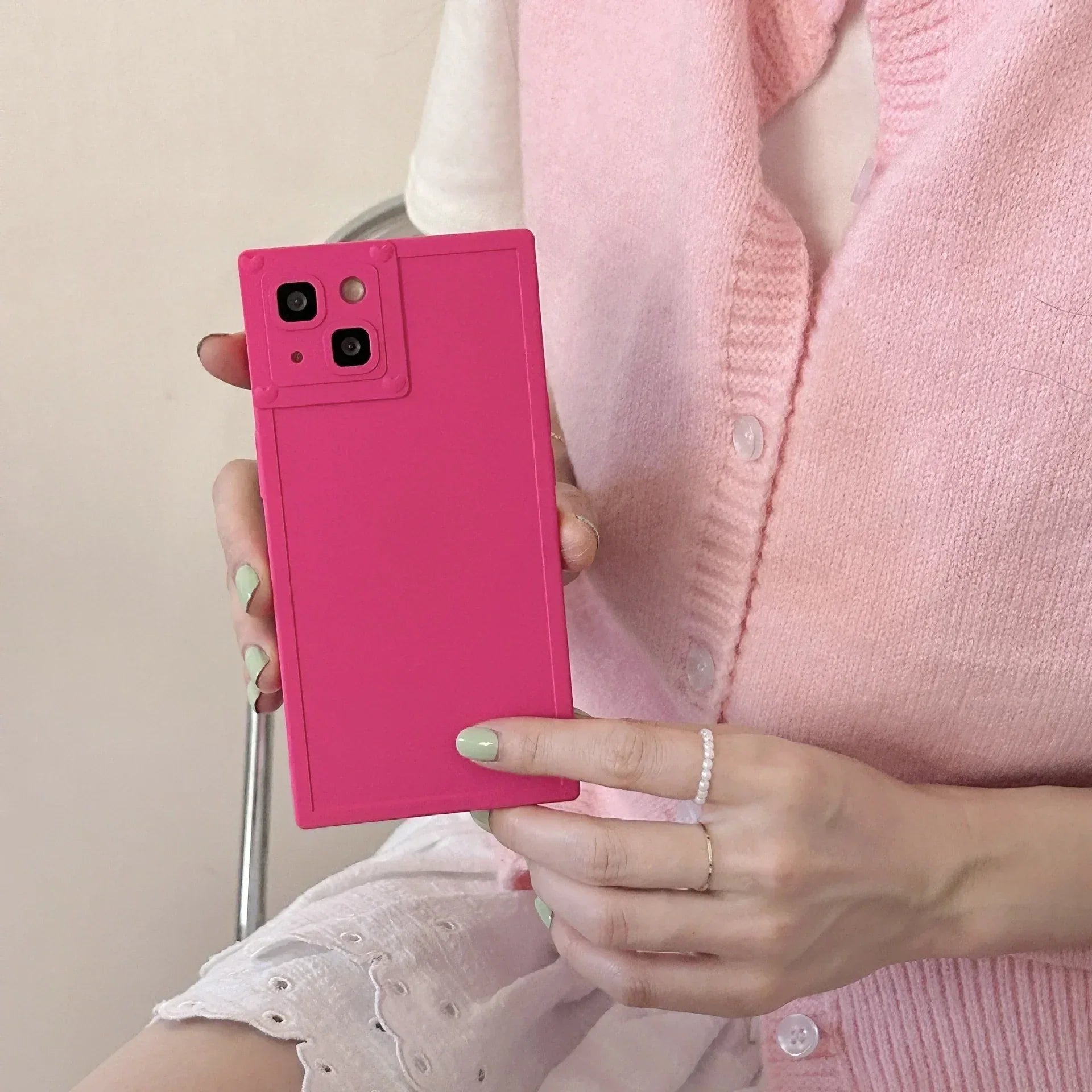 Simple Solid Square iPhone Case - Viexta