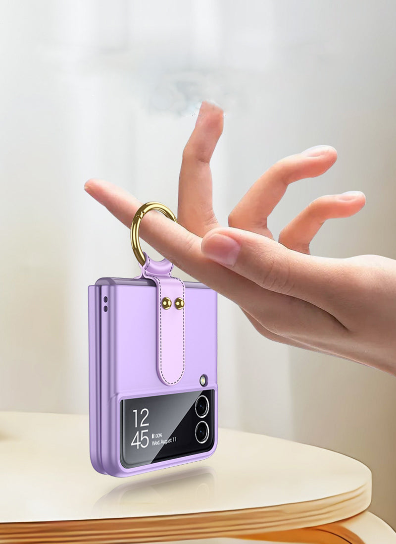 The New Model Is Suitable For Samsung Galaxy Z Flip3 Mobile Phone Shell Ring Folding Creative Ultra Thin Shell Film One