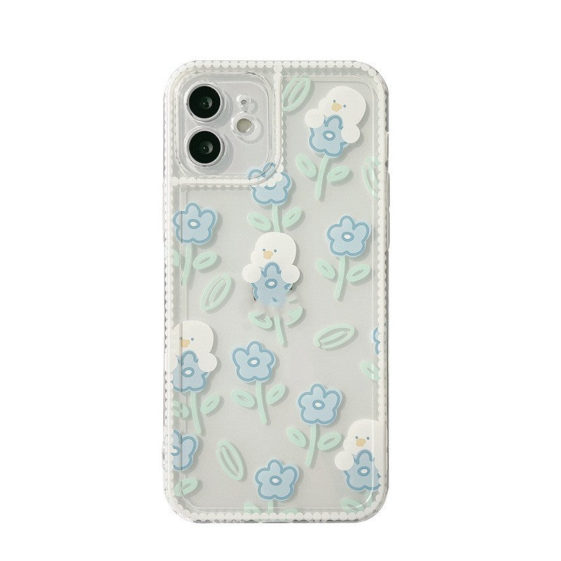 Peace Whitish Blue iPhone Transparent Case