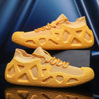 Men's Solid Color Casual Platform Sneakers - Viexta