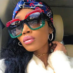 Colorful glitter retro sunglasses - Viexta