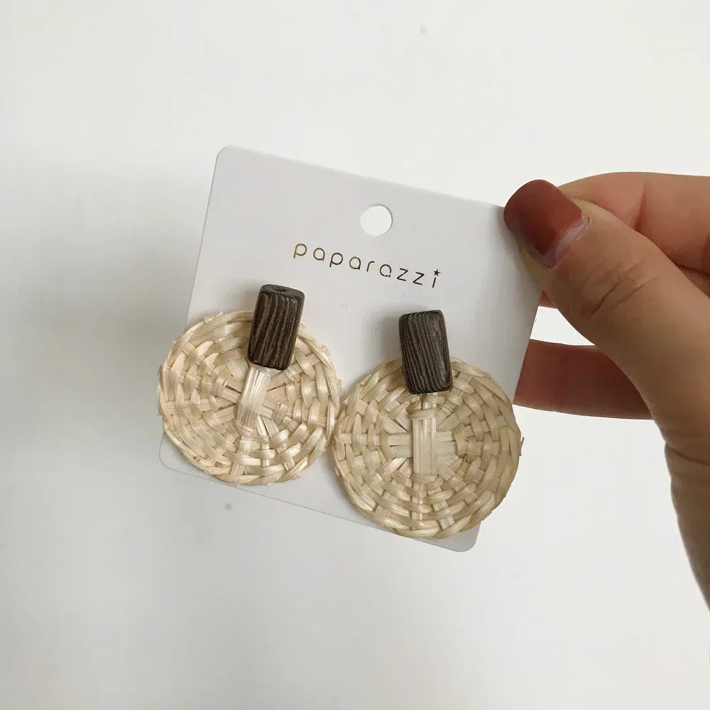 Vintage Rattan Earrings - Viexta