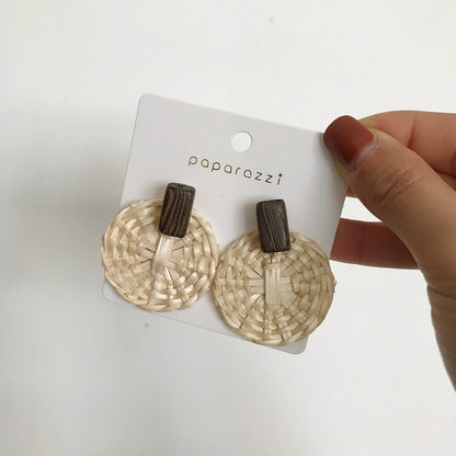 Vintage Rattan Earrings