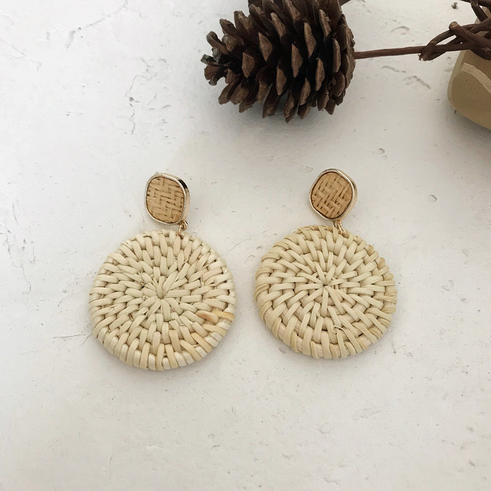 Vintage Rattan Earrings