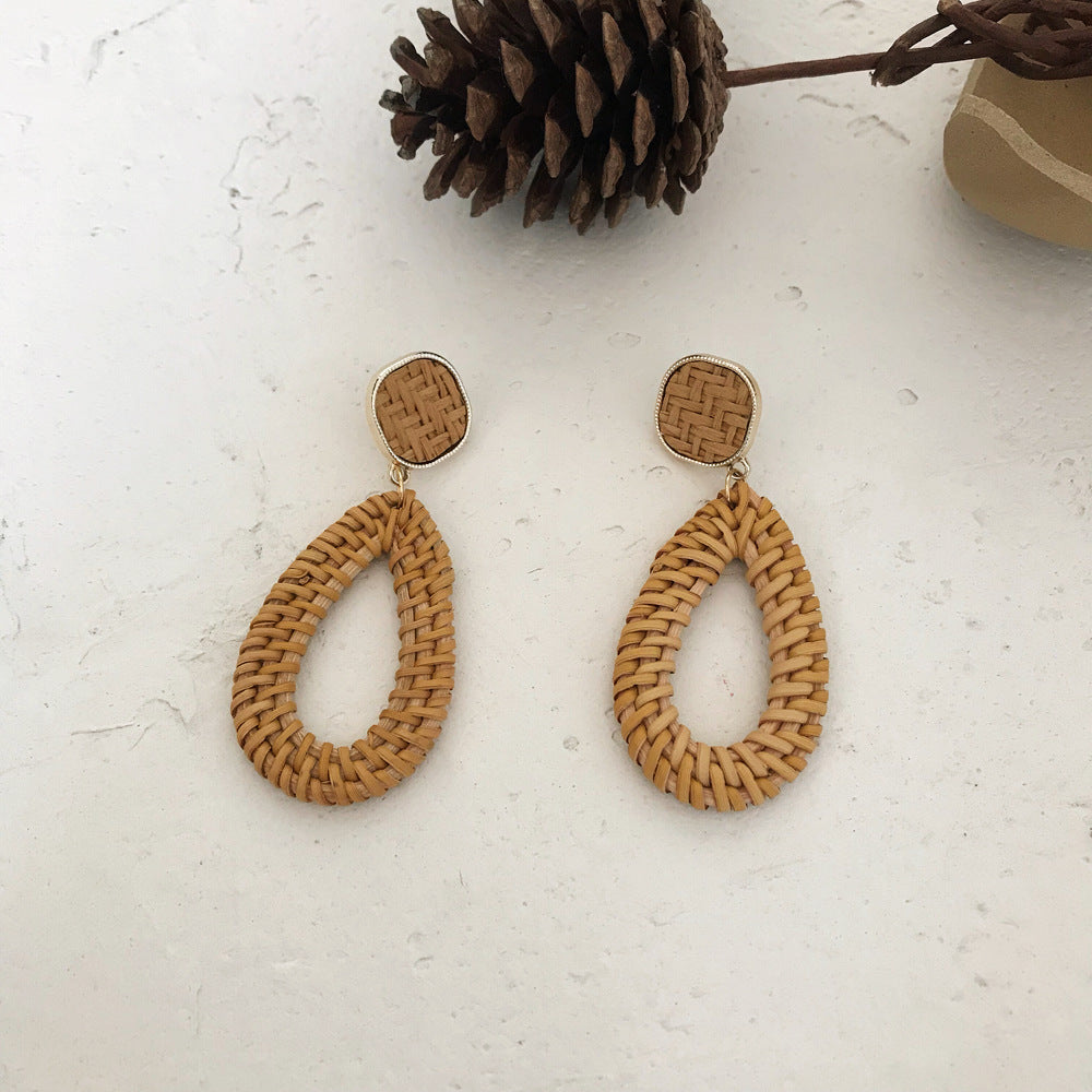 Vintage Rattan Earrings