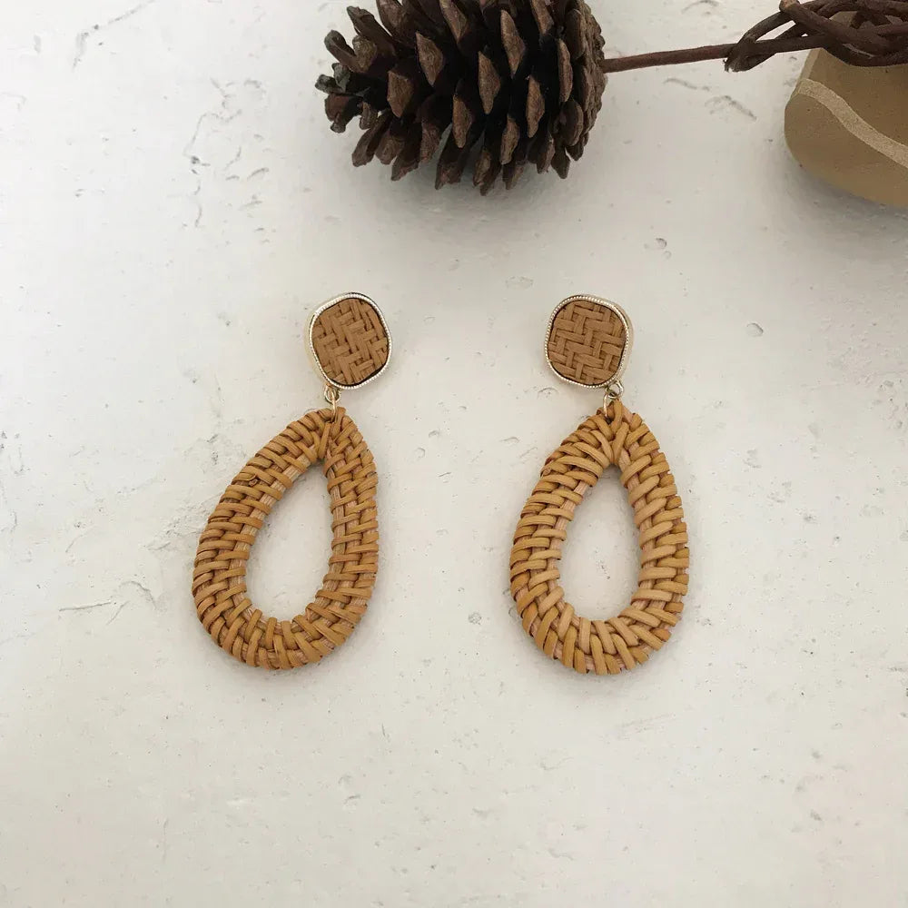 Vintage Rattan Earrings - Viexta
