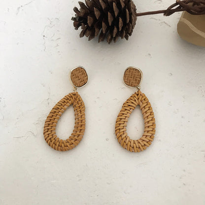 Vintage Rattan Earrings