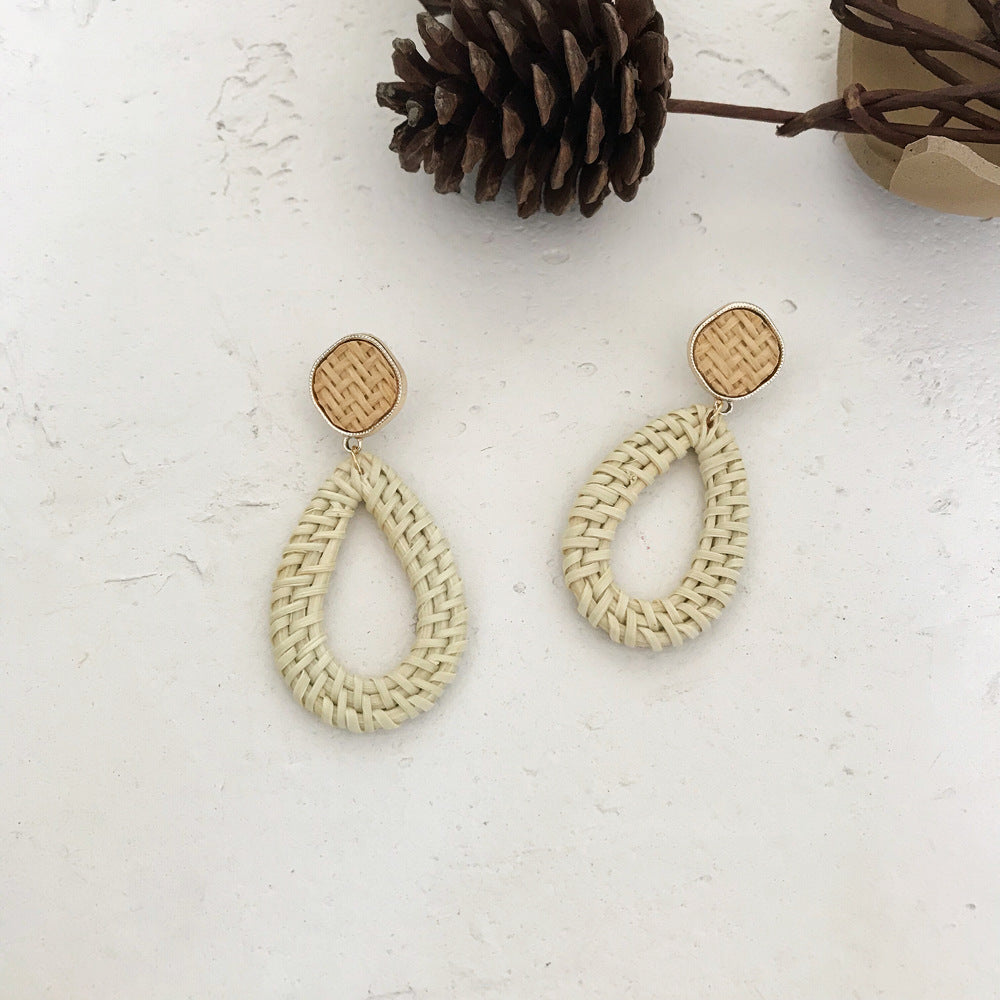 Vintage Rattan Earrings