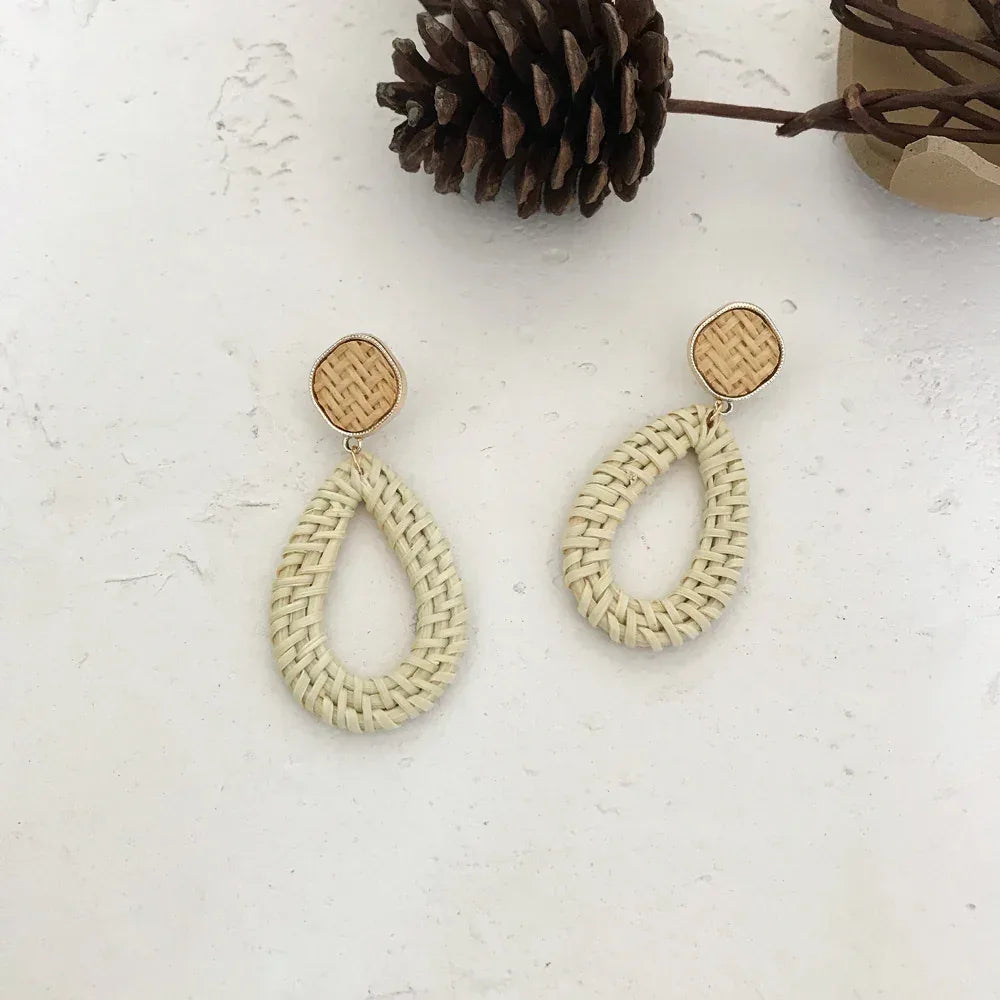 Vintage Rattan Earrings - Viexta