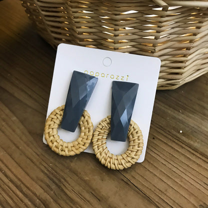 Vintage Rattan Earrings