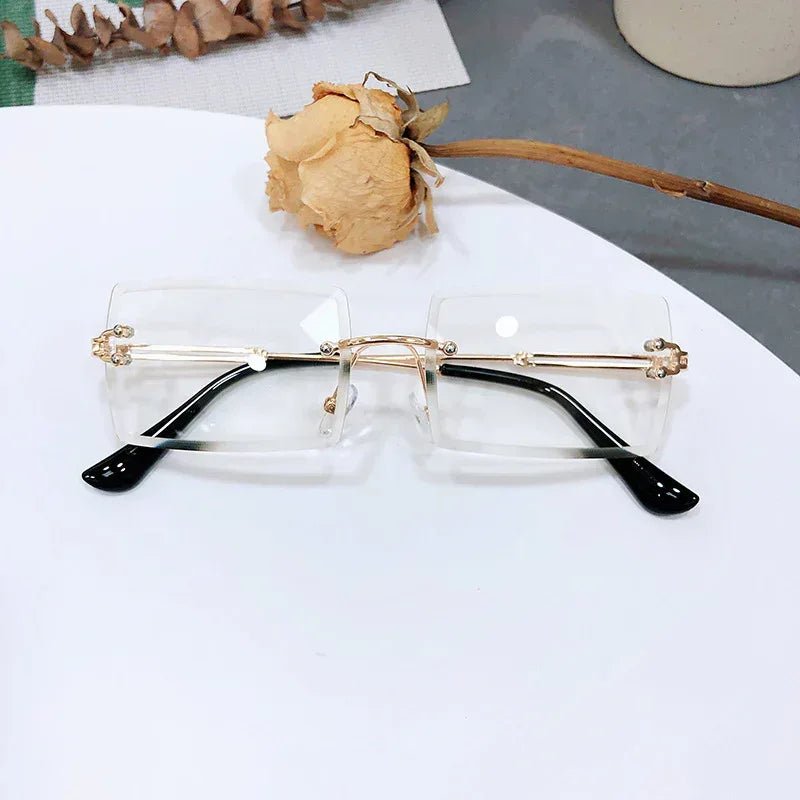 Women's rimless gradient sunglasses - Viexta