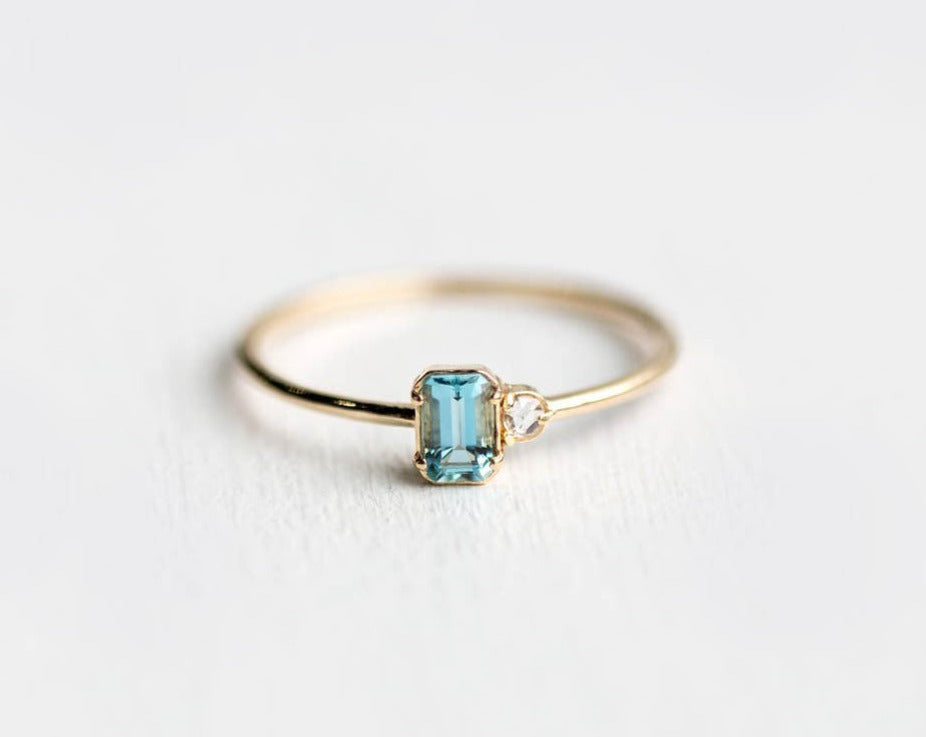 18k gold plated turquoise ring