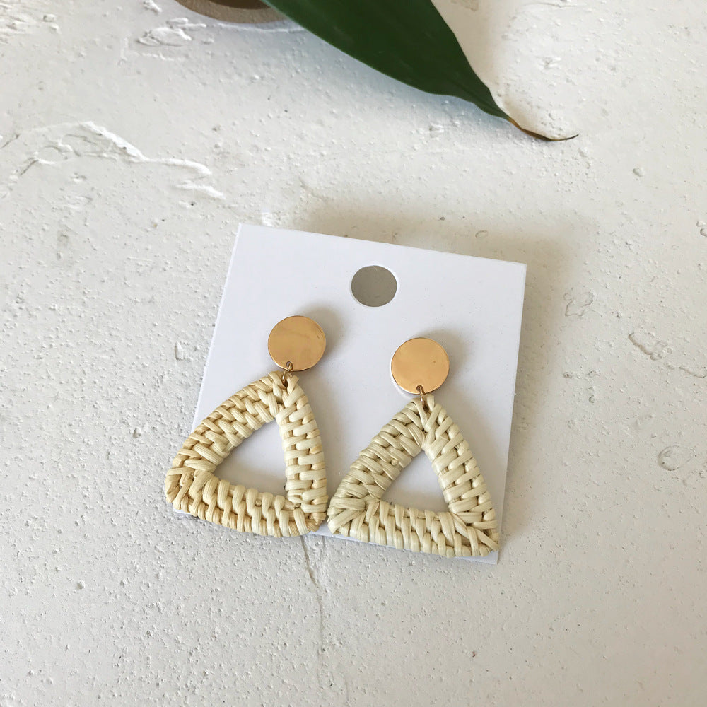 Vintage Rattan Earrings