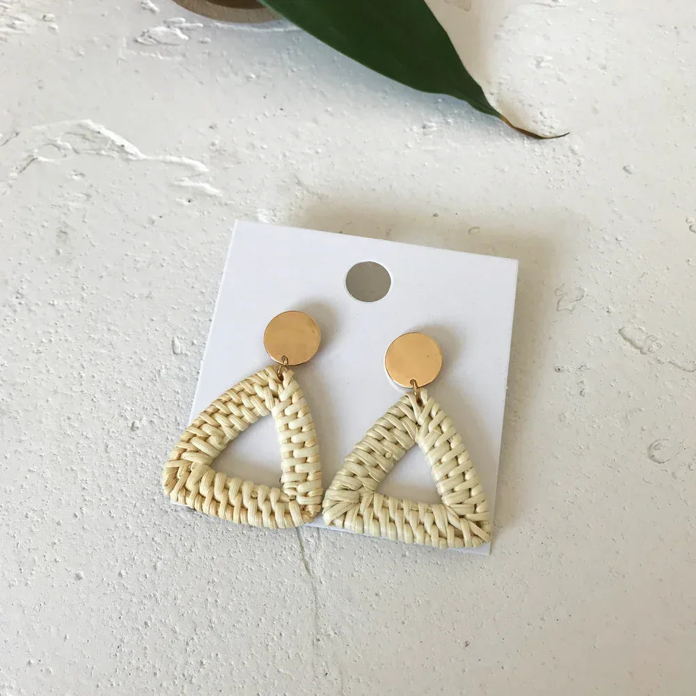 Vintage Rattan Earrings - Viexta