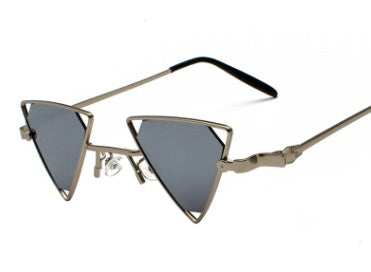 Punk wind triangle hollow sunglasses