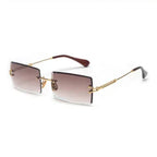 Rimless Rectangle Sunglasses - Viexta
