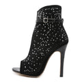 Fishbill Rhinestone Heels - Viexta