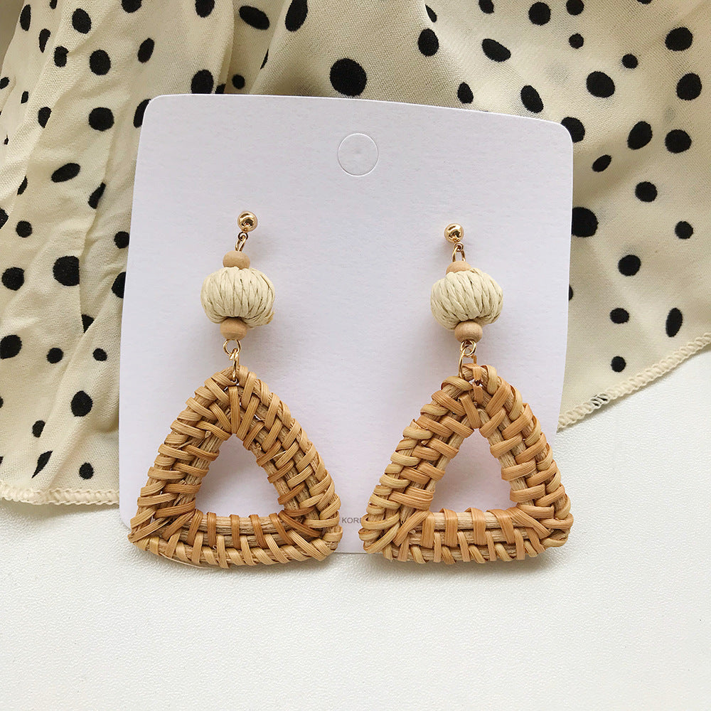 Vintage Rattan Earrings