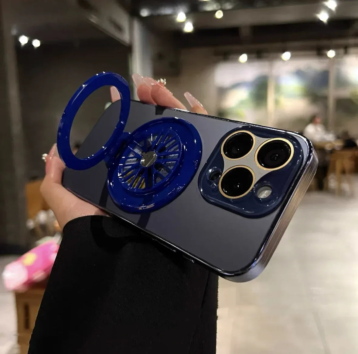 Frosted Rotating Gyro Magnetic iPhone Case - Viexta