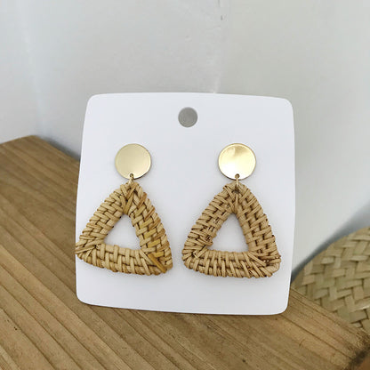 Vintage Rattan Earrings