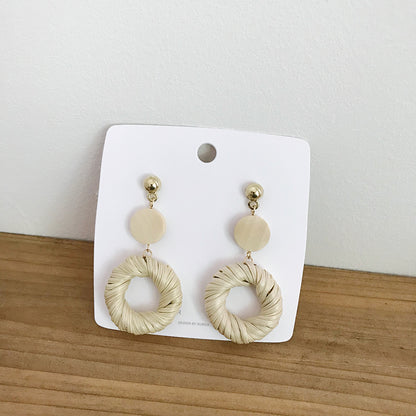 Vintage Rattan Earrings