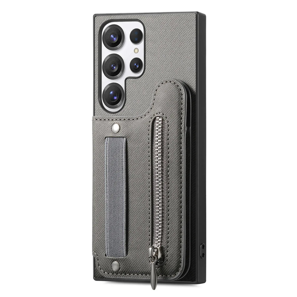 Wristband Wallet Card Holder Leather Samsung Case - Viexta