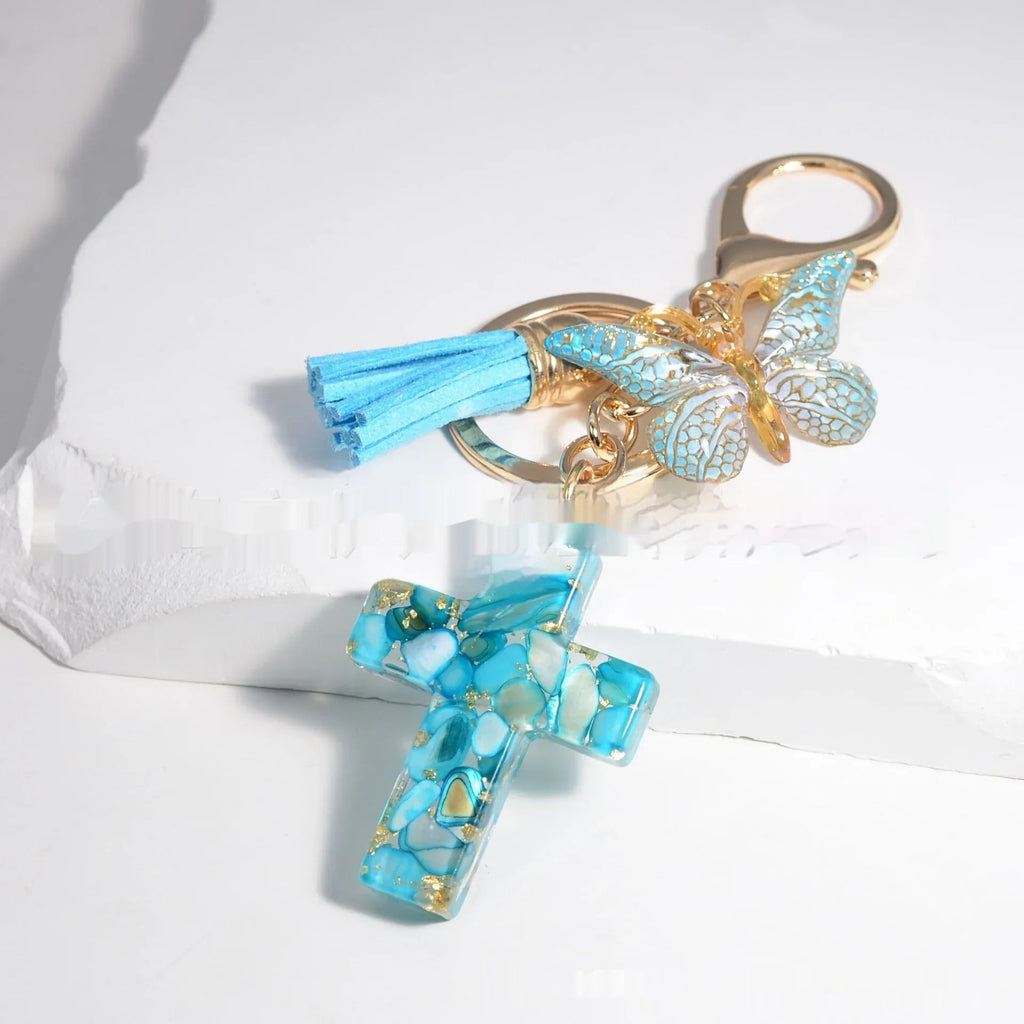 Resin Epoxy Cross Bag Hanging Ornament - Viexta