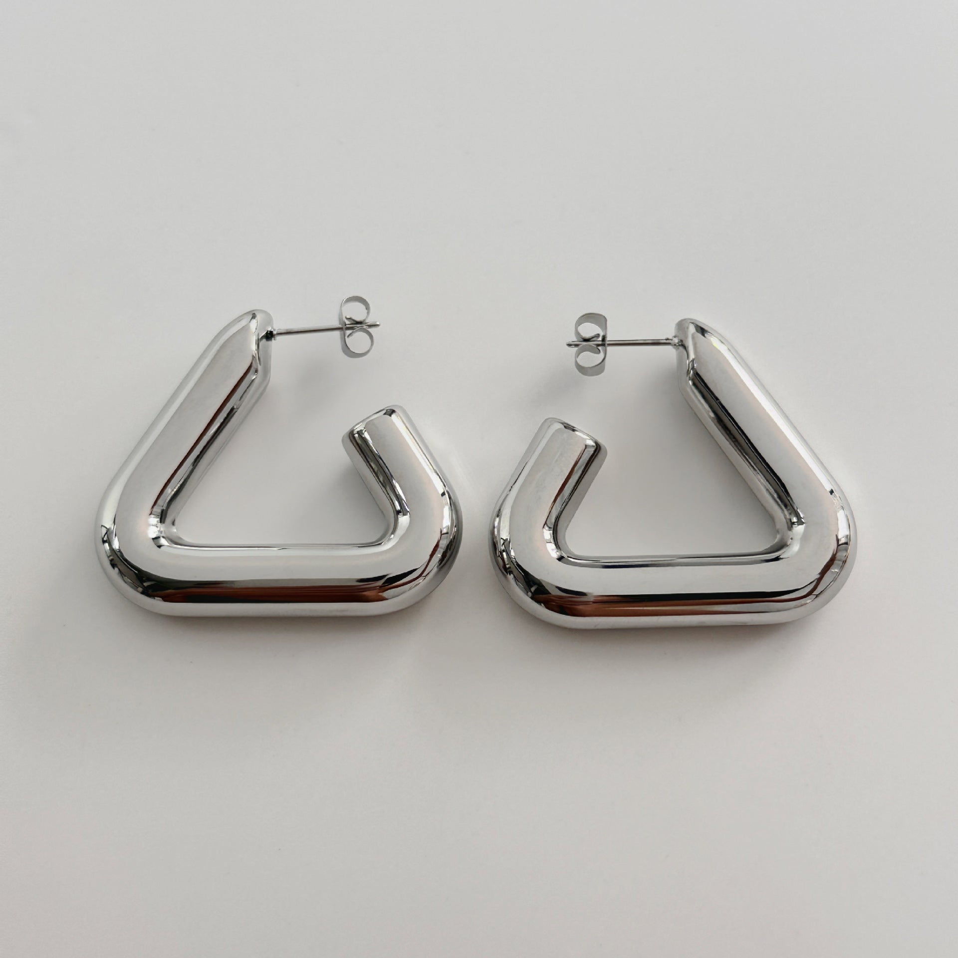 Charm Temperament Titanium Steel Triangle Earring