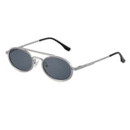 Retro-style Oval-frame Steampunk Sunglasses - Viexta