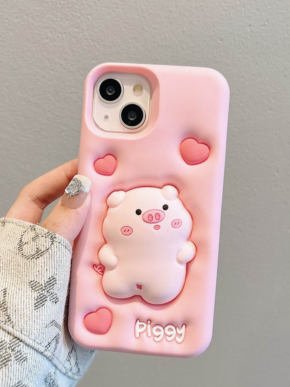 Expansion Pinch Pig Soft Silicone Cover iPhone Case