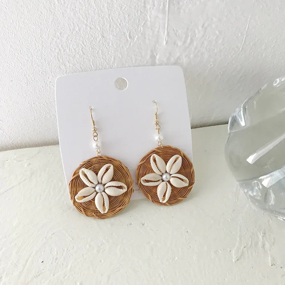 Vintage Rattan Earrings - Viexta