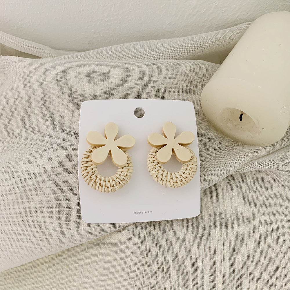 Vintage Rattan Earrings