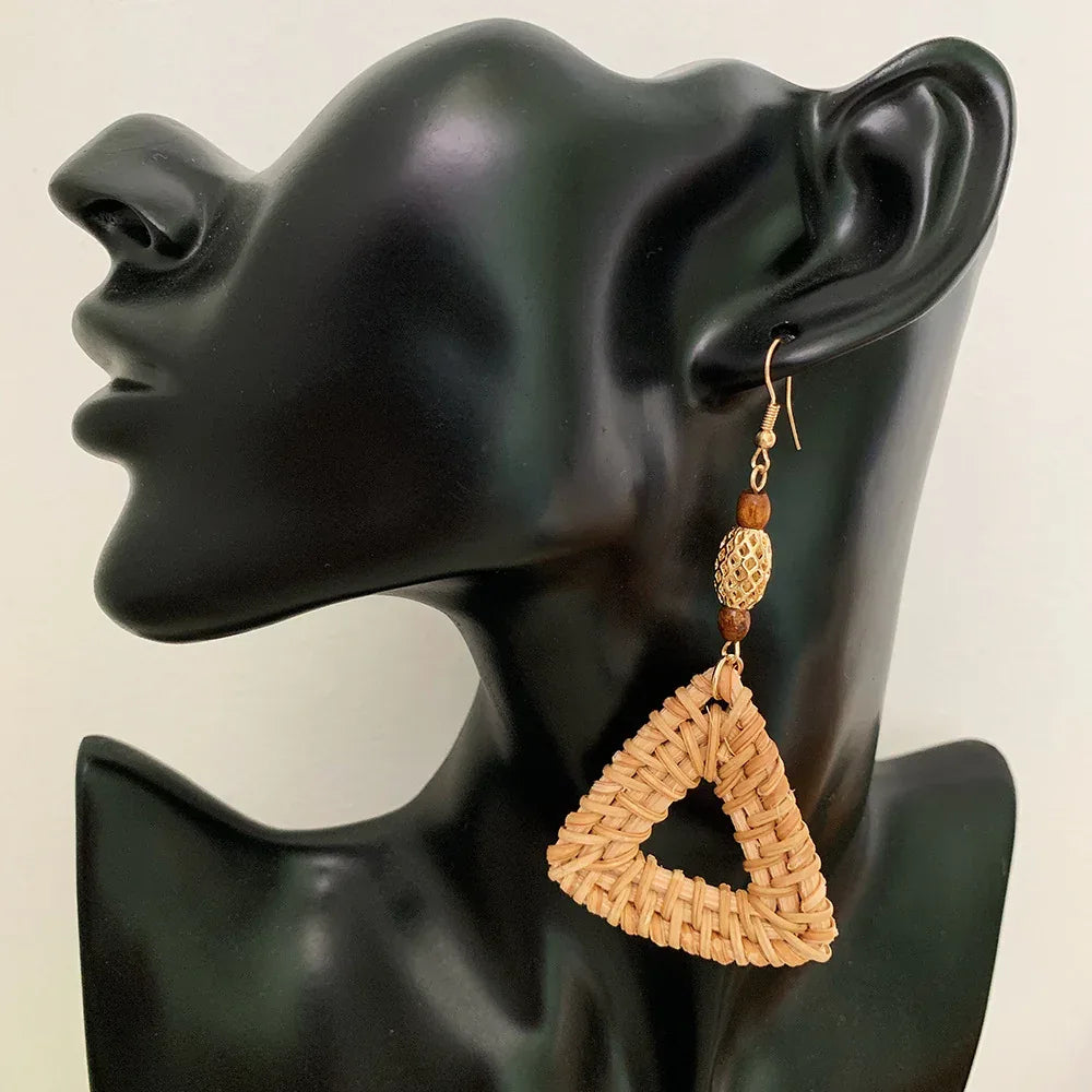 Vintage Rattan Earrings - Viexta