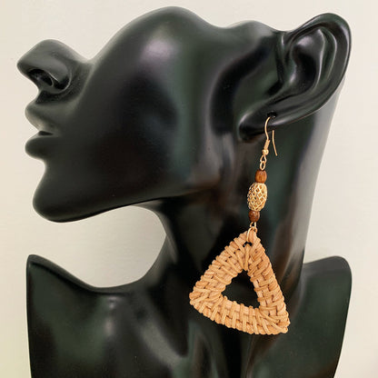 Vintage Rattan Earrings