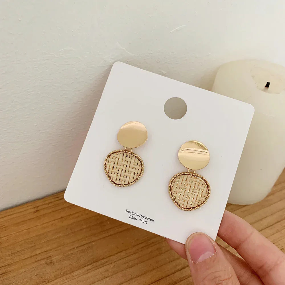 Vintage Rattan Earrings - Viexta