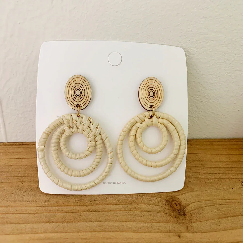 Vintage Rattan Earrings - Viexta